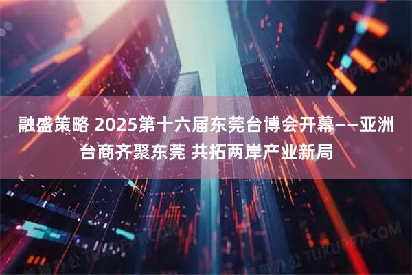 融盛策略 2025第十六届东莞台博会开幕——亚洲台商齐聚东莞 共拓两岸产业新局